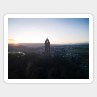 Stirling Wallace Monument from the air Sticker